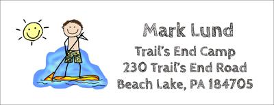 Camp Address label